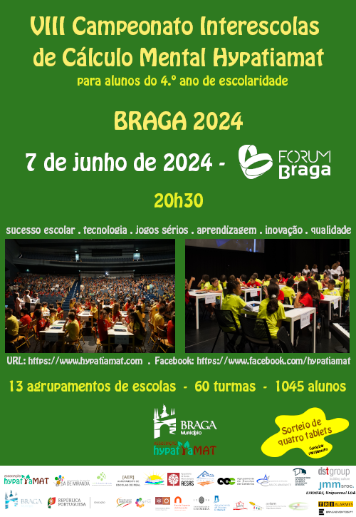 Evento - VIII Campeonato Interescolas Hypatiamat do Concelho de Braga